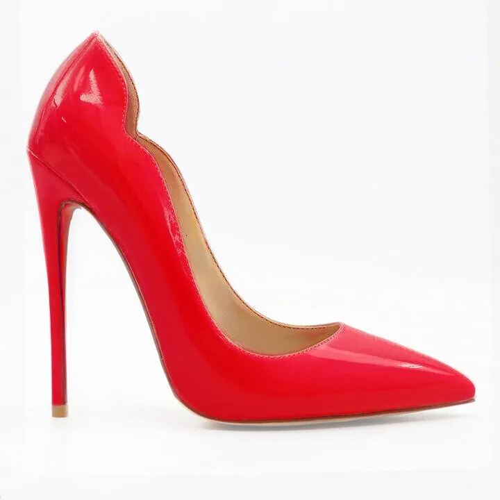 120mm Women's High Heels for Party Wedding Red Pumps-vocosishoes
