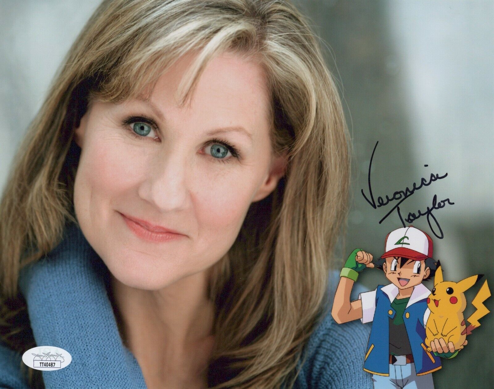 VERONICA TAYLOR Signed 8x10 POKEMON ASH Photo Poster painting Authentic Autograph JSA COA Cert