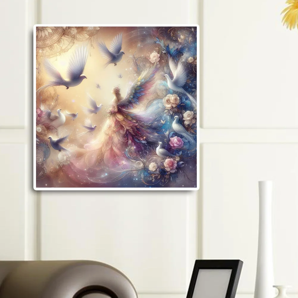 Diamond Painting - Full Round Drill - Dove(Canvas|30*30cm)