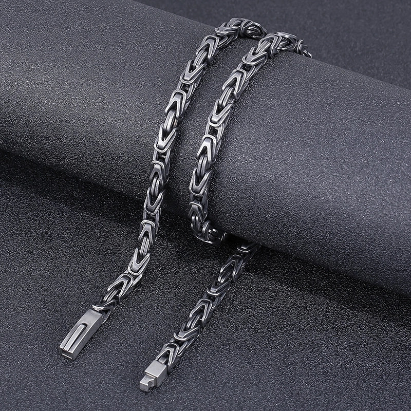 Jewelry Hip-Hop Geometric 304 Stainless Steel 18K Gold Plated Necklace