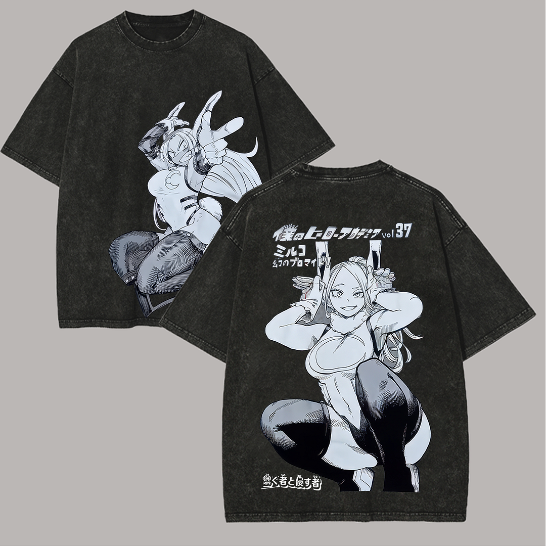 My Hero Academia Mirko Printed Unisex Washed T-Shirt