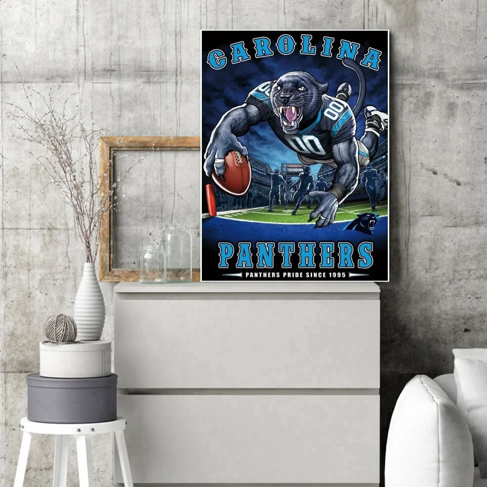 5D DIY Diamond Painting Rugby Abstract Full Round Drill Mosaic Picture Kit