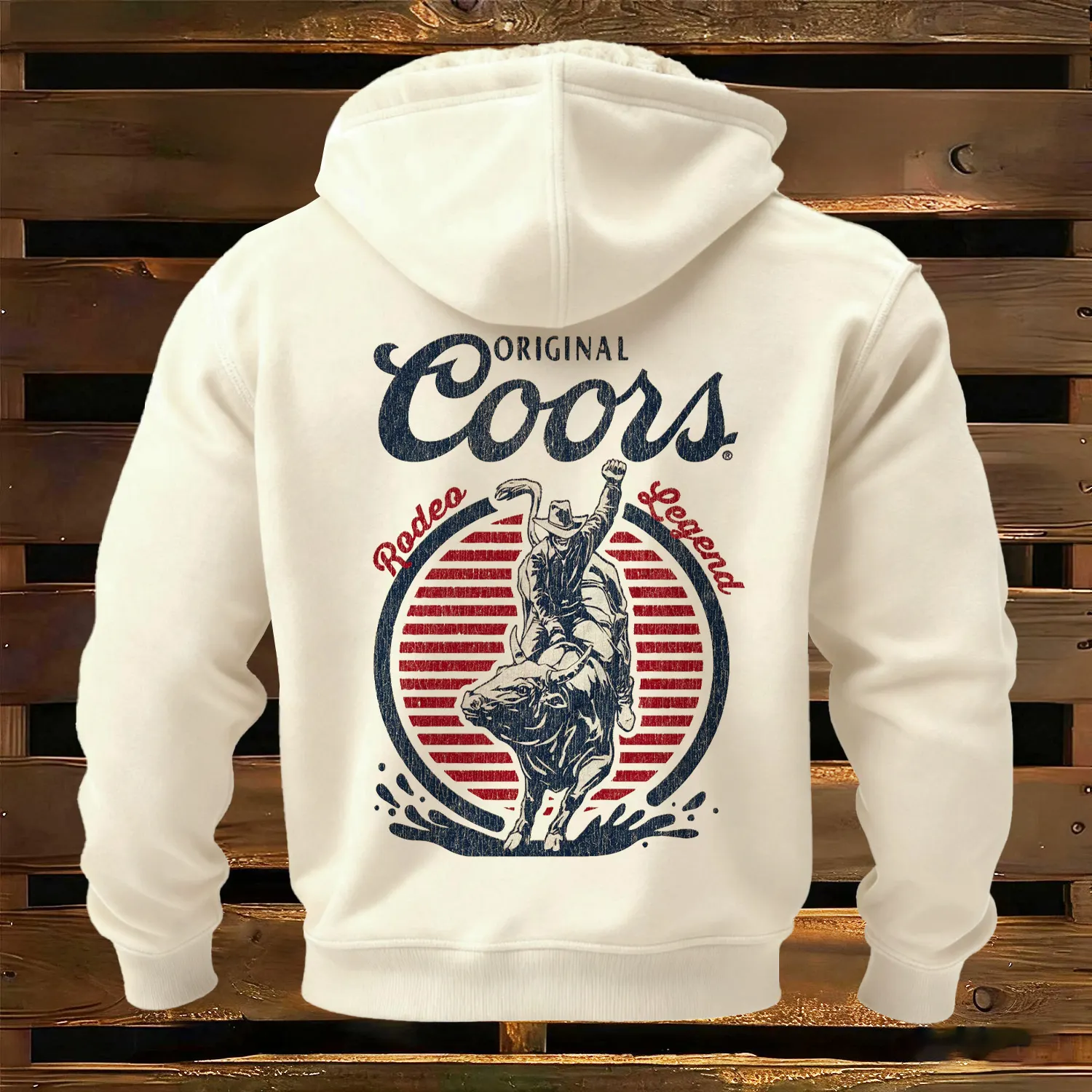 Stylish Graphic Design Fleece-lined Hooded