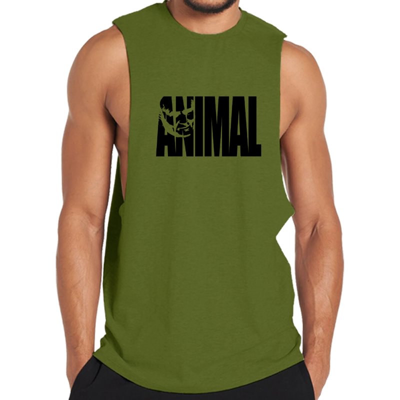 Cotton Animal Graphic Tank Top tacday