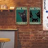 2pcs - Black Cat - Vintage Metal Signs(8*12Inch)  - Cat