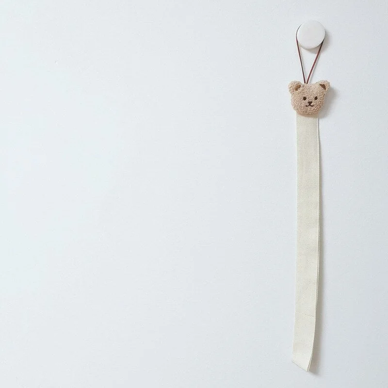 INS Nordic Embroidery Bear Baby Hair Clips Holder Girls Hairpins Storage Belt Hanging Rope Organizer Strip Ornament Photo Props