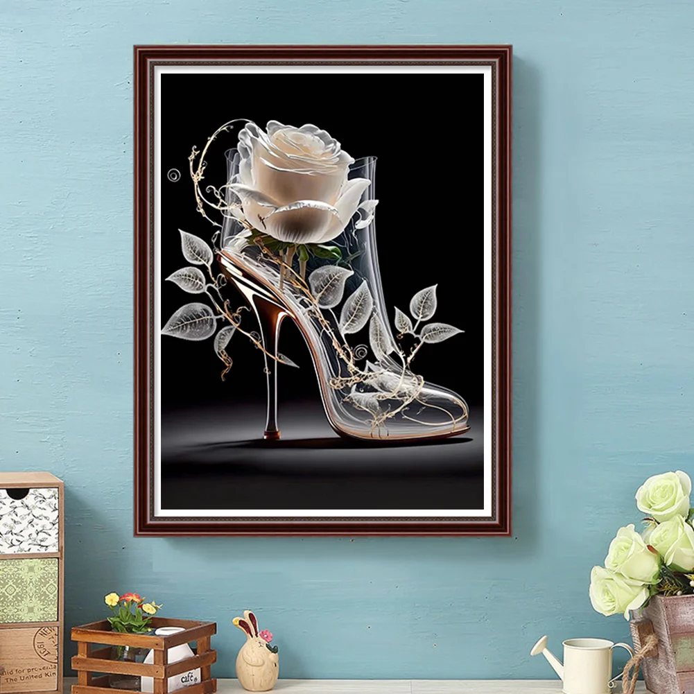 Diamond Painting - Full Round Drill - Flwoer High Heels(30*40cm)