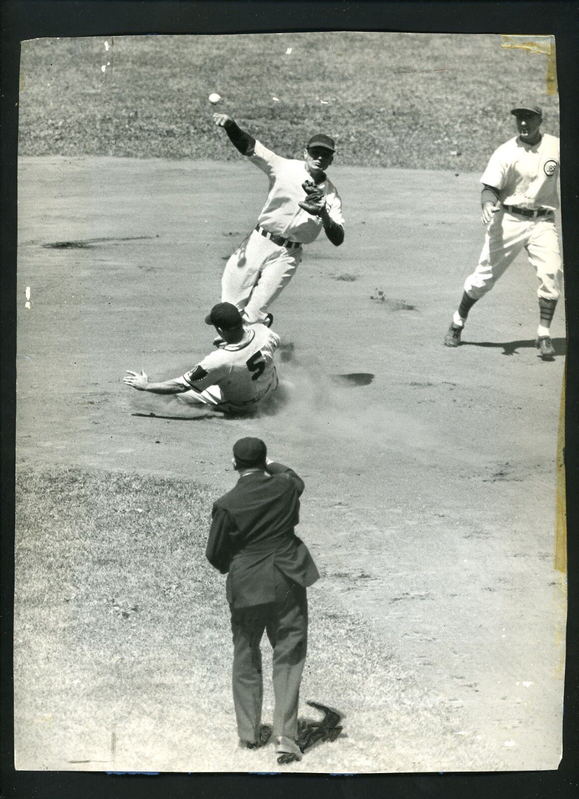 Don Johnson Bama Rowell Beans Reardon 1947 Press Wire Photo Poster painting Braves Chicago Cubs