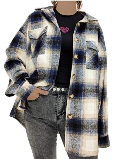  thdmladies New Casual Plaid Shirt thedmladies
