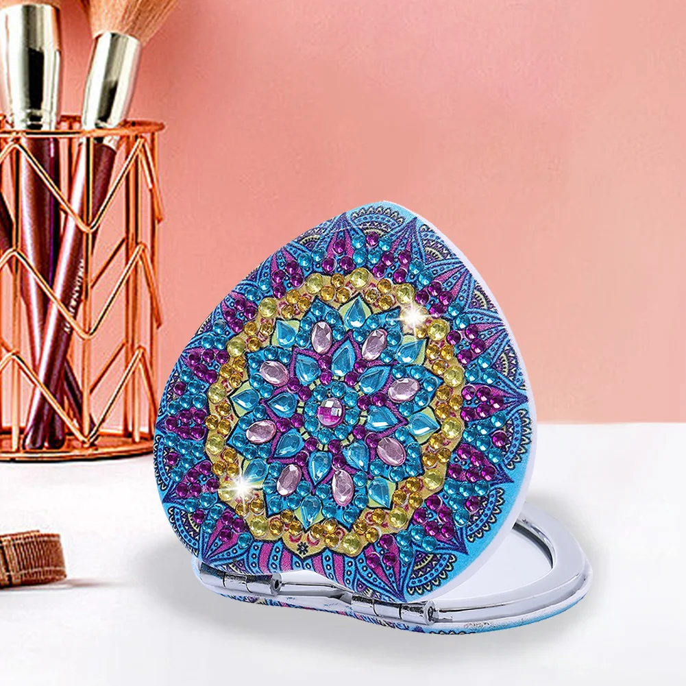 DIY Diamond Art Mosaic Makeup Mirror Paint by Number Kits Mandala