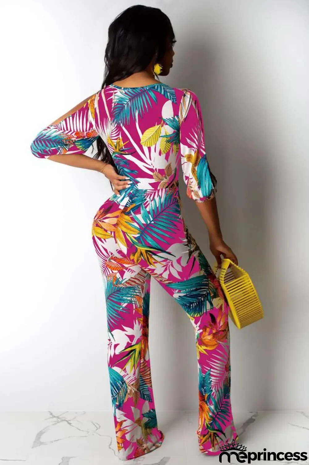 Coffee Sexy Fashion Asymmetrical Hollow bandage Polyester Sleeveless Slip Jumpsuits