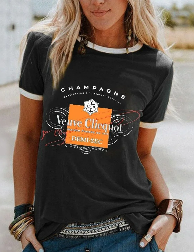 Veuve Clicquot Champagne V-Neck shirt size MEDIUM