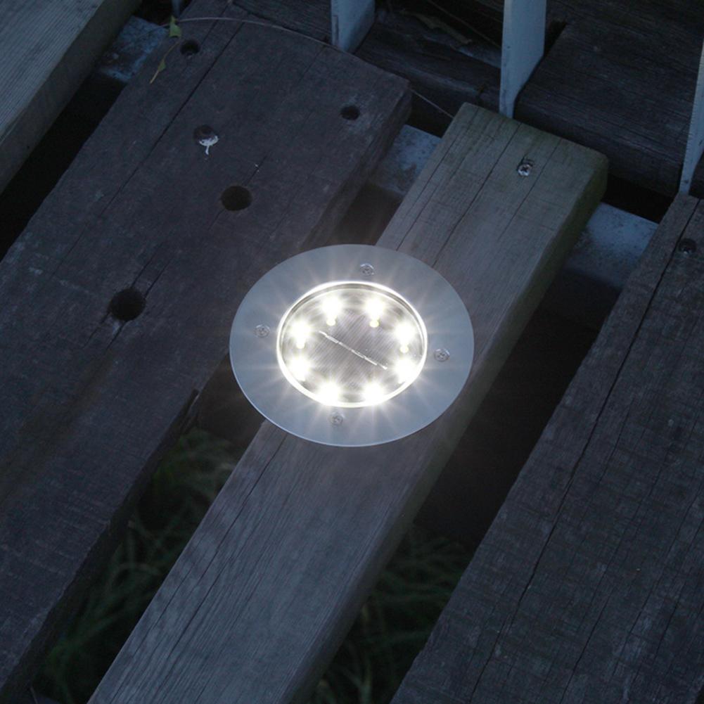 

8LED Solar Underground Light Outdoor Waterproof Garden Pathway Buried Lamp, White, 501 Original