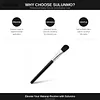 Sulunmo Small Powder Makeup Brush - Precise Compact Flat-Top Bristles for Setting Powder, Blush & Contour, Premium Soft Synthetic Fiber, Professional Cosmetic Tool with Ergonomic Black Handle