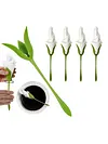 Rose Napkin Holders Plastic Handcraft Flower Napkin Rings Set Table Decorations for Wedding Luncheons Picnics Banquet Birthday