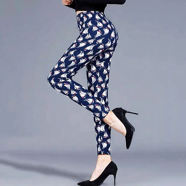 CUHAKCI Leggings Women Colorful Digital Print Sexy Leggings Stretch Workout Push Up Trousers Fitness Pants