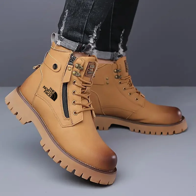 Нови мъжки туристически обувки от телешка кожа (коригират стъпалото, предпазват глезена и облекчават болките в коленете)