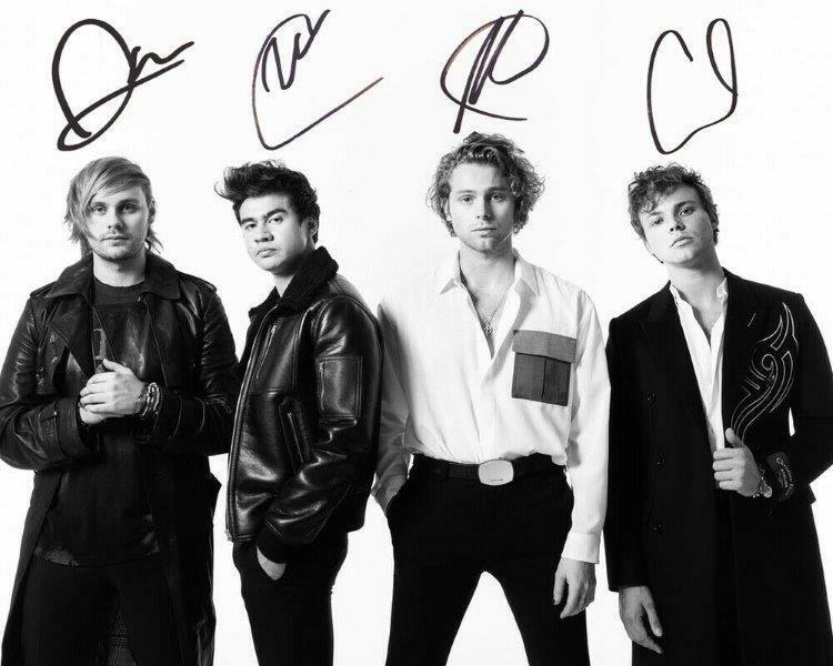 REPRINT - 5 SECONDS OF SUMMER Five Signed 8 x 10 Glossy Photo Poster painting Poster RP Man Cave