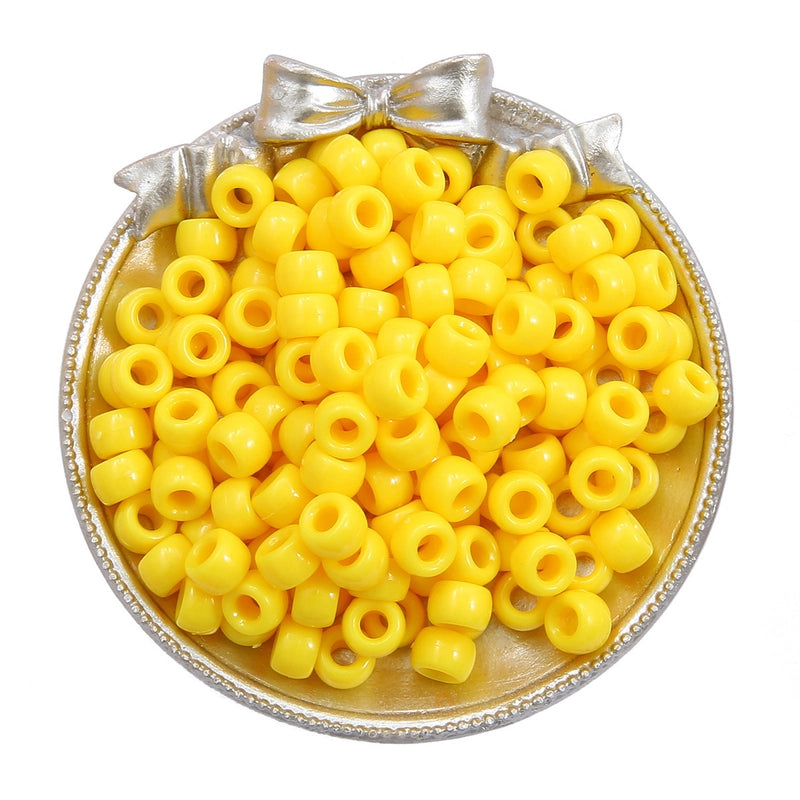 Acrylic Large Hole Barrel Beads 9*6mm Pony Beads Woven Handmade Diy Hand String Jewelry Accessories Beads Loose Beads