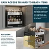 [US Local Warehouse] 2 Tier Pull Down Shelf Heavy Duty Cabinet Organizer for Kitchen Pots Pans