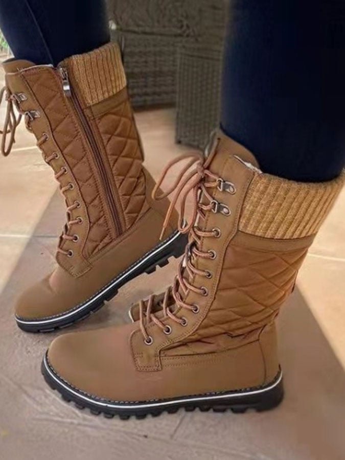 Casual Lace-Up Warm Martin Boots