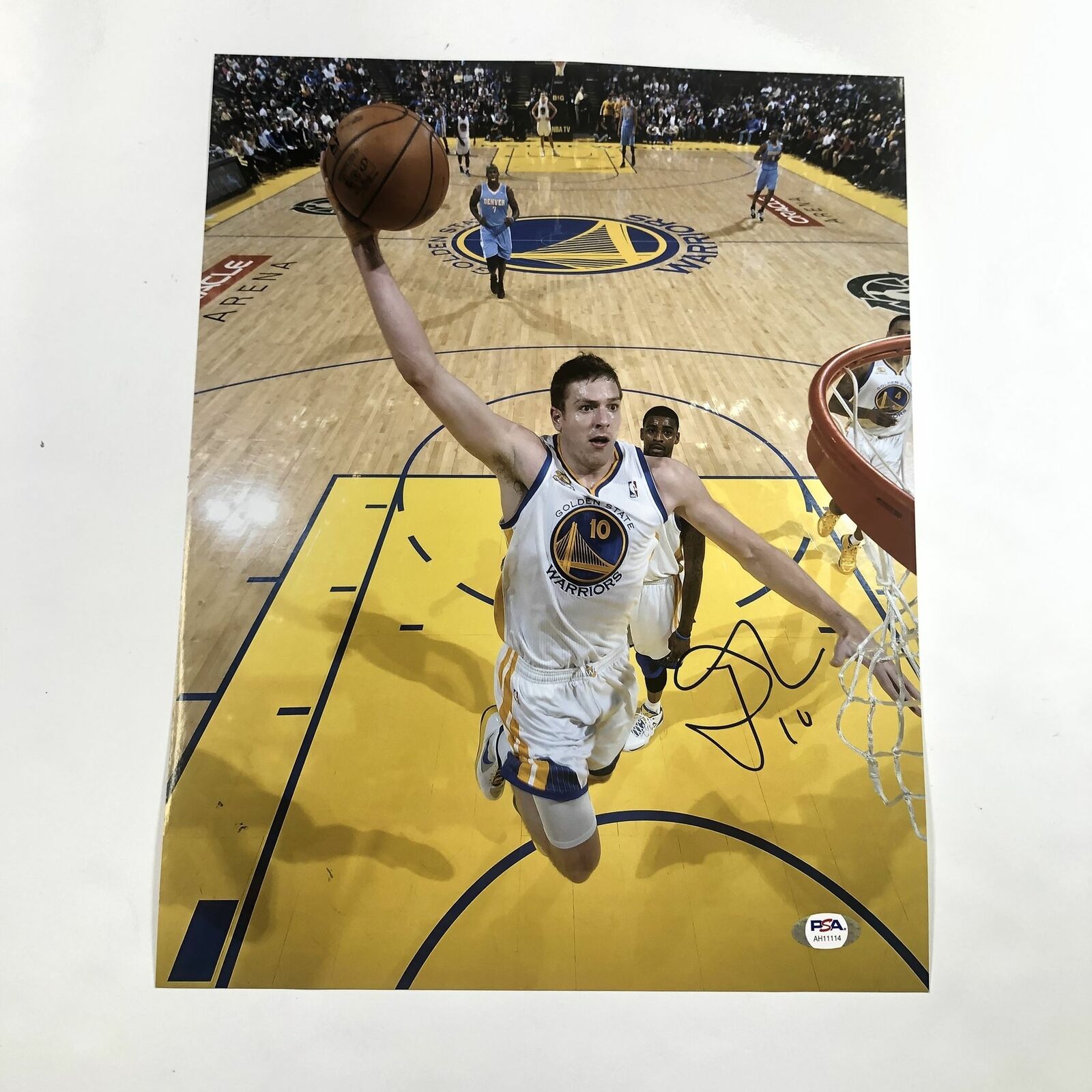 David Lee signed 11x14 Photo Poster painting PSA/DNA Golden State Warriors Autographed