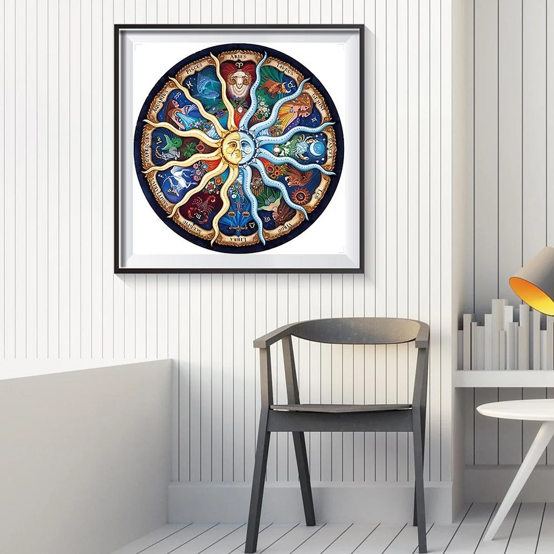 Partial Embroidery Kit Sun Moon Constellation 11CT Stamped Home Needlework