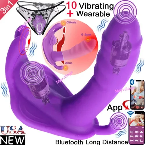pornhint Pornhint Rabbit Vibrator APP Remote Panty Wearable Dildo Clit Massager Sex Toys for Women