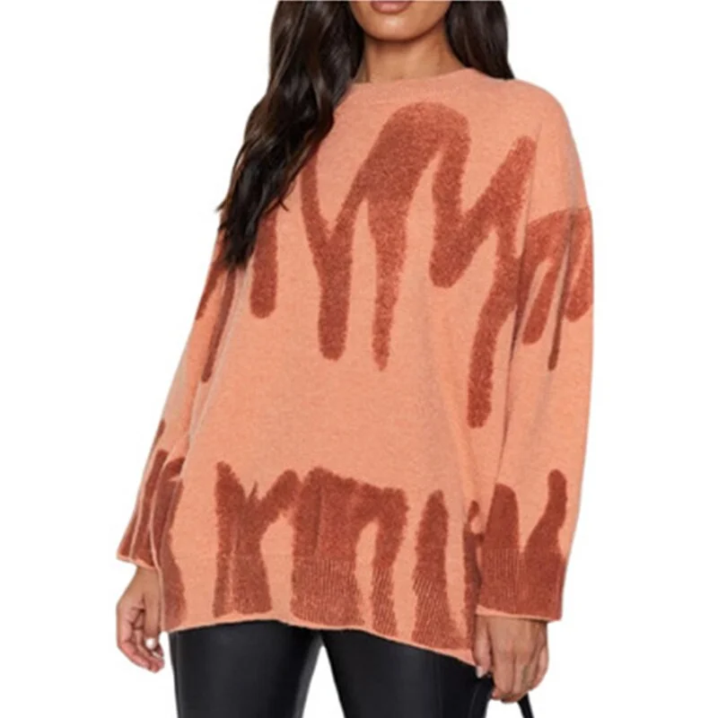 Knitted Sweaters Women Oversize Pullovers Winter Tops Female Casual Long Jumpers Ladies Pull Femme Y2K Strpied Sweaters