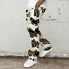 Vintage Butterfly Print Street Stacking Trousers