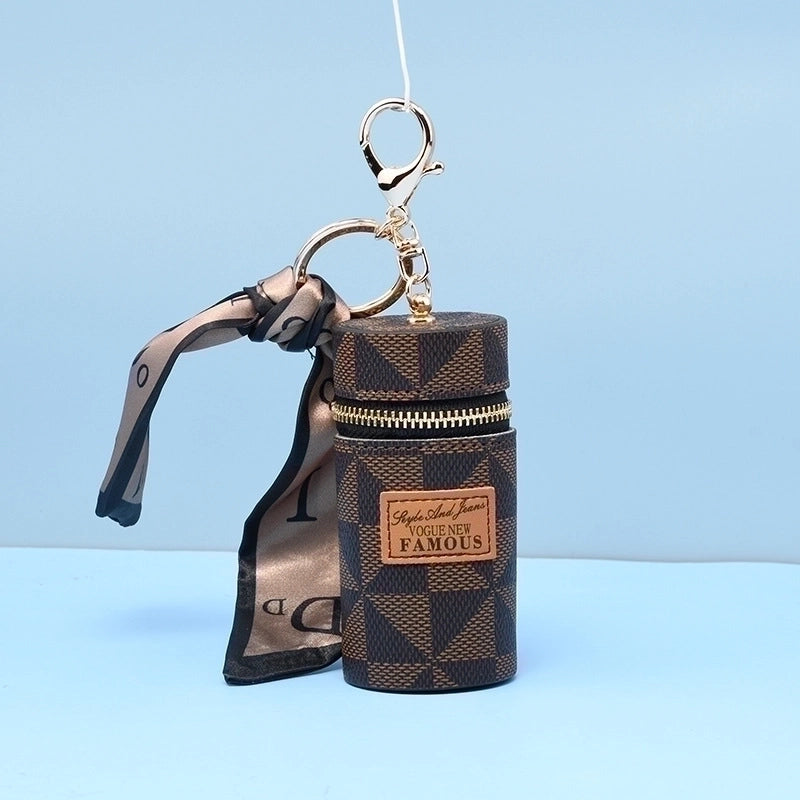 Modern Style Geometric Pu Leather Metal Women’s Bag Pendant Keychain 1 Piece