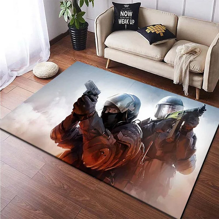 Steam Shooting Game CS Printed Floor Mats Square Carpets for Bedroom Living Room Home Decoration  Rugs Soft Velvet Mat  Area