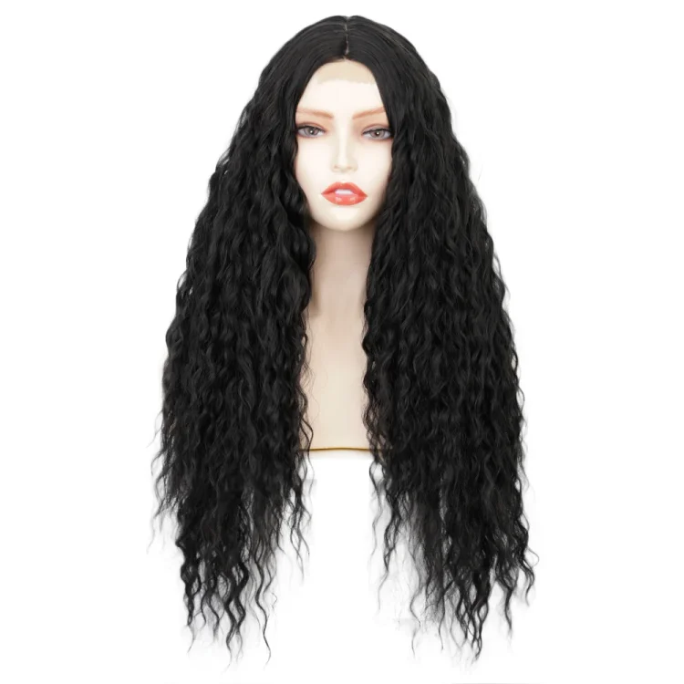 2020 NEW Hot Curly Black Long Mini Lace Front Wigs-elleschic
