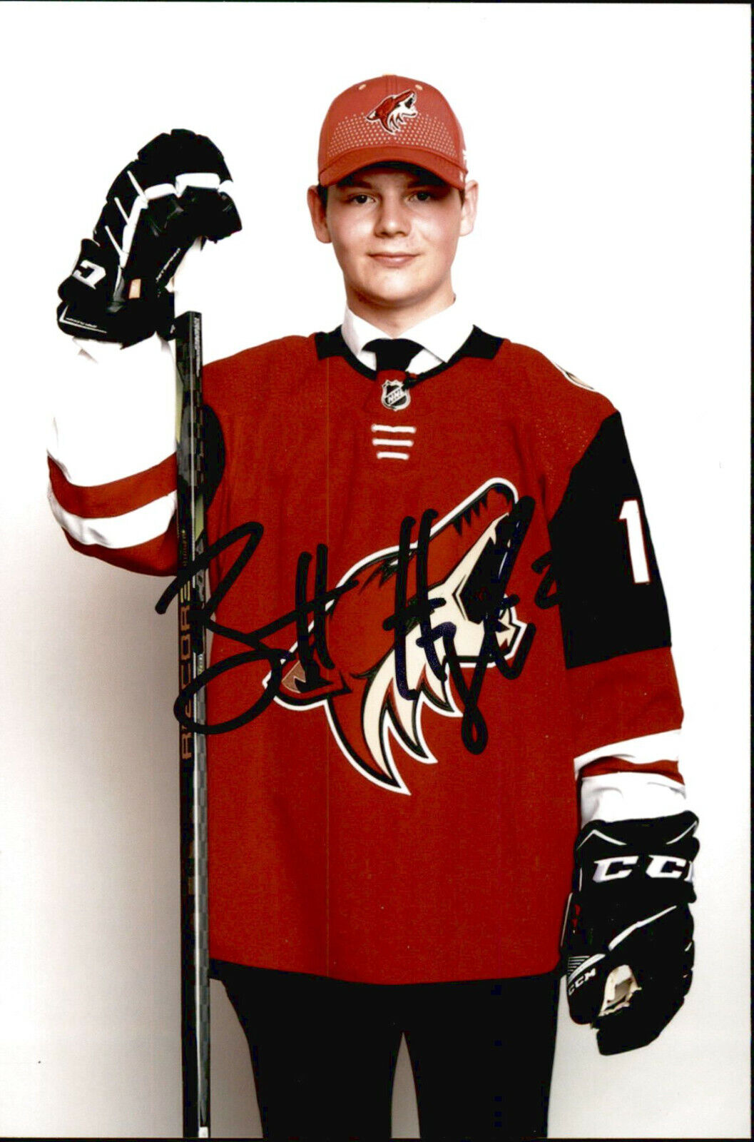 Barrett Hayton SIGNED autographed 4x6 Photo Poster painting ARIZONA COYOTES #2