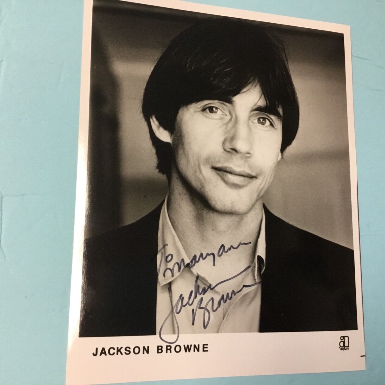 JACKSON BROWNE AUTOGRAPHED & INSCRIBED ASYLUM RECORDS Photo Poster painting PC884