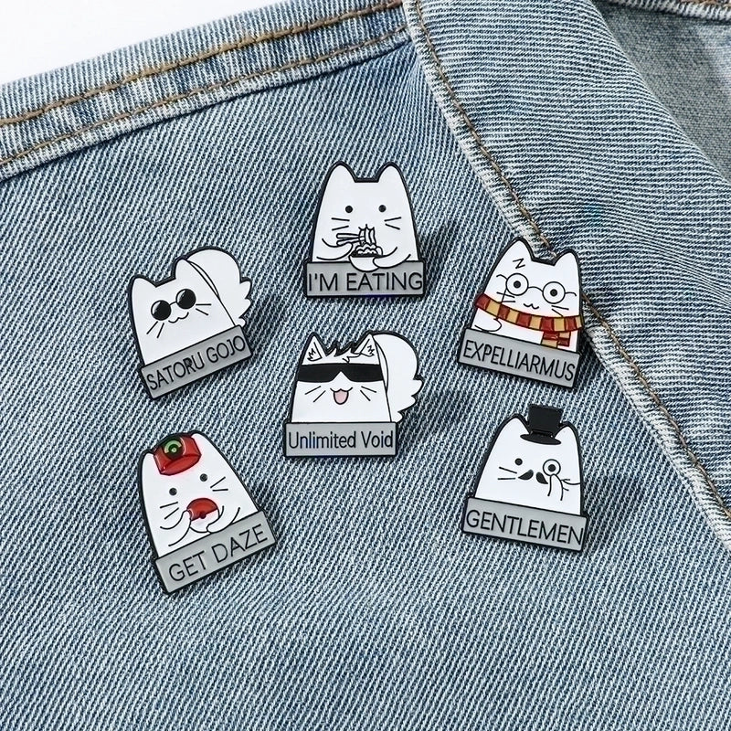 Cartoon Style Pin Cat Alloy Enamel Women’s Brooches