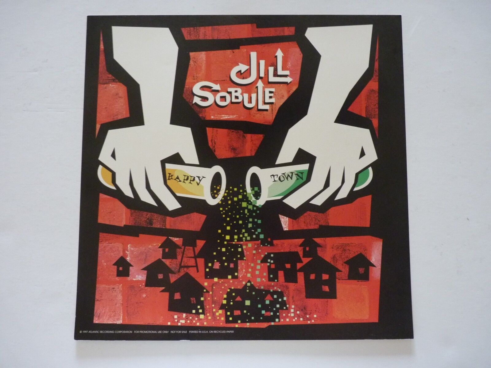 Jill Sobule Happy Town LP Record Photo Poster painting Flat 12x12 Poster