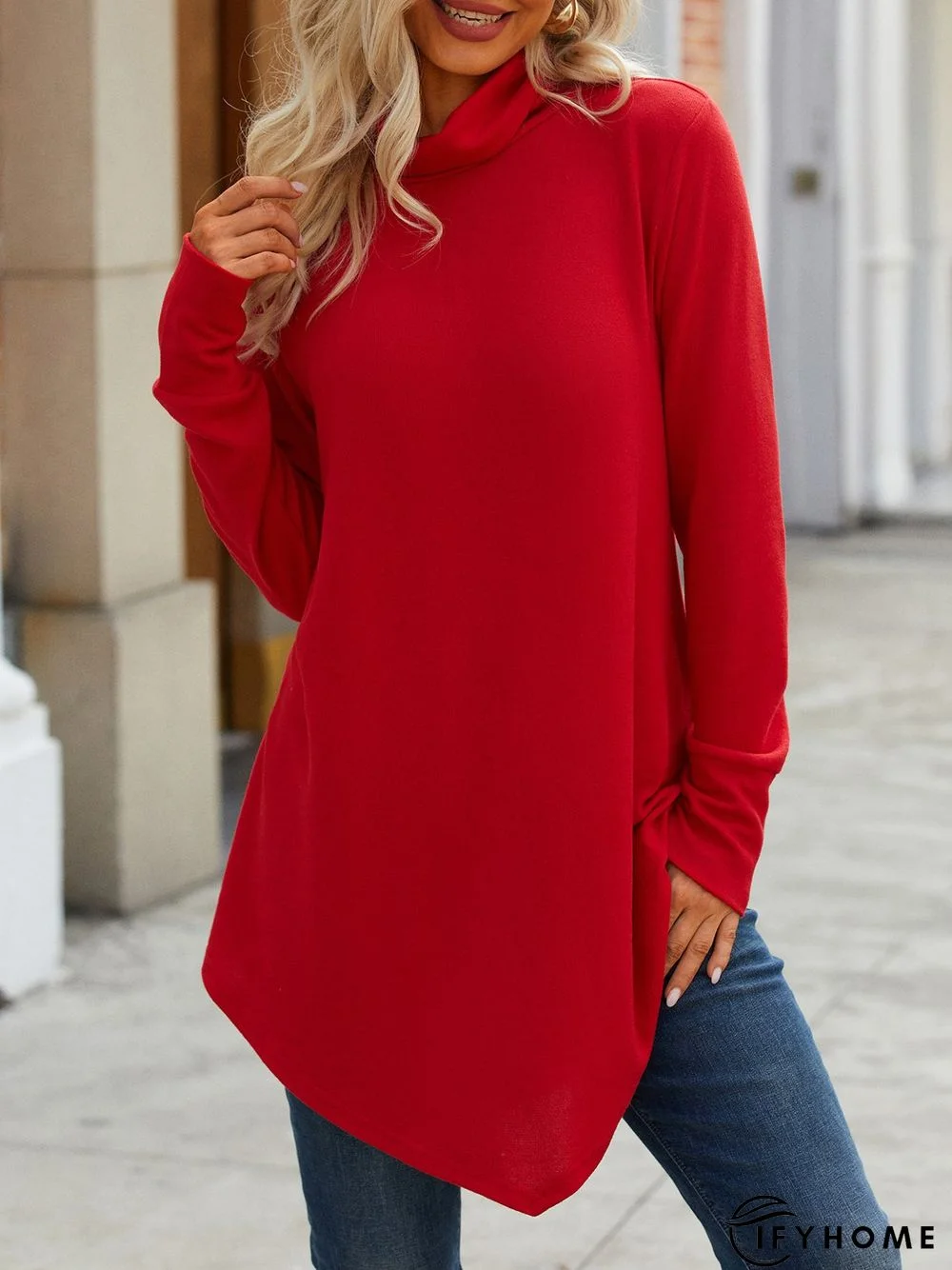 Long Sleeve Casual Turtleneck Sweatshirt | IFYHOME