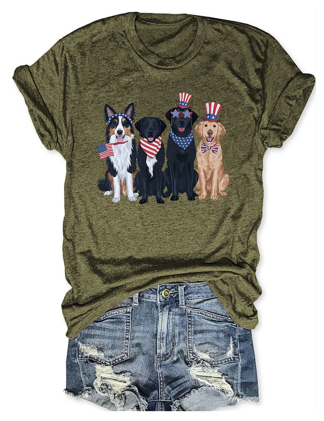 Golden Retriever 4th Of July T-shirt