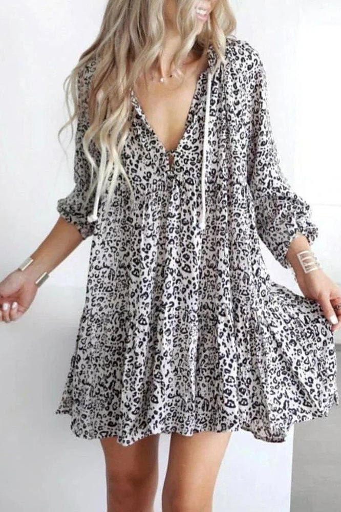 Short Mini Long Sleeve Chiffon Dress - Shop Trendy Women's Clothing | LoverChic