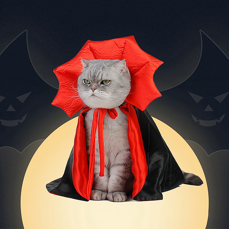 Halloween Cosplay Vampire Cloak for Cats