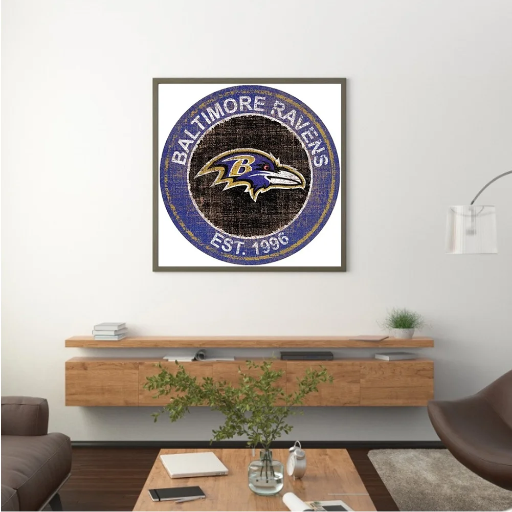 Diamond Painting - Full Round Drill - Baltimore Ravens(30*30cm)