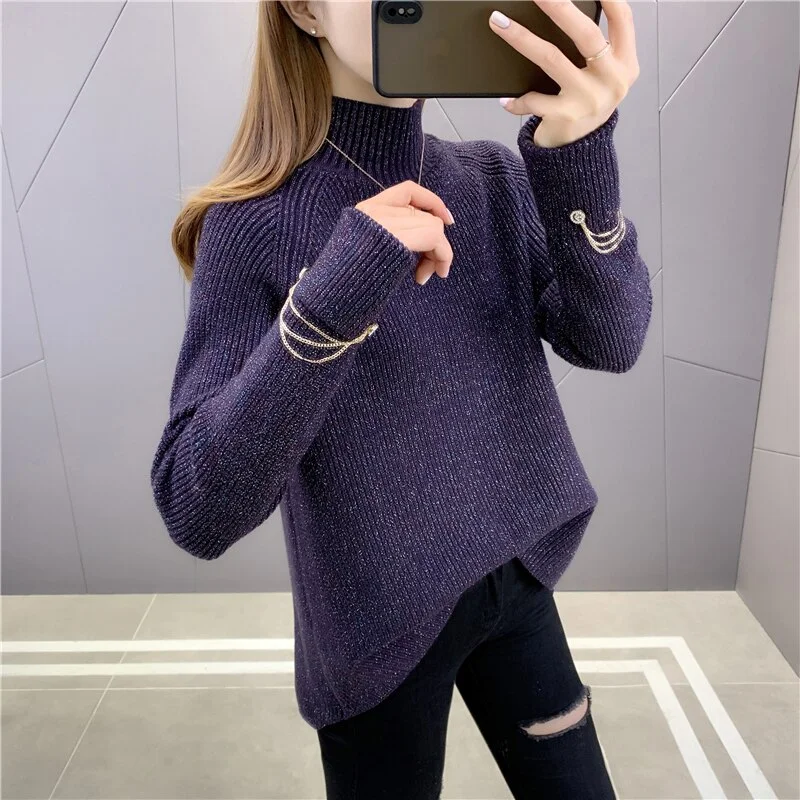 Room 192466, no. 7 in 4 】 make half a turtleneck shiner chain pullovers [1239] 61