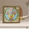 Diamond Painting Special Shaped Drill Mandala Cross With Frame(8.46x8.46inch)