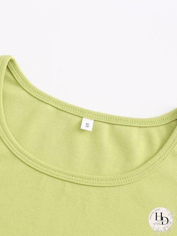 Angel Print Lettuce Trim Tee