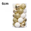 25PCS Golden Shimmers Christmas Velvet Hanging Decor Balls