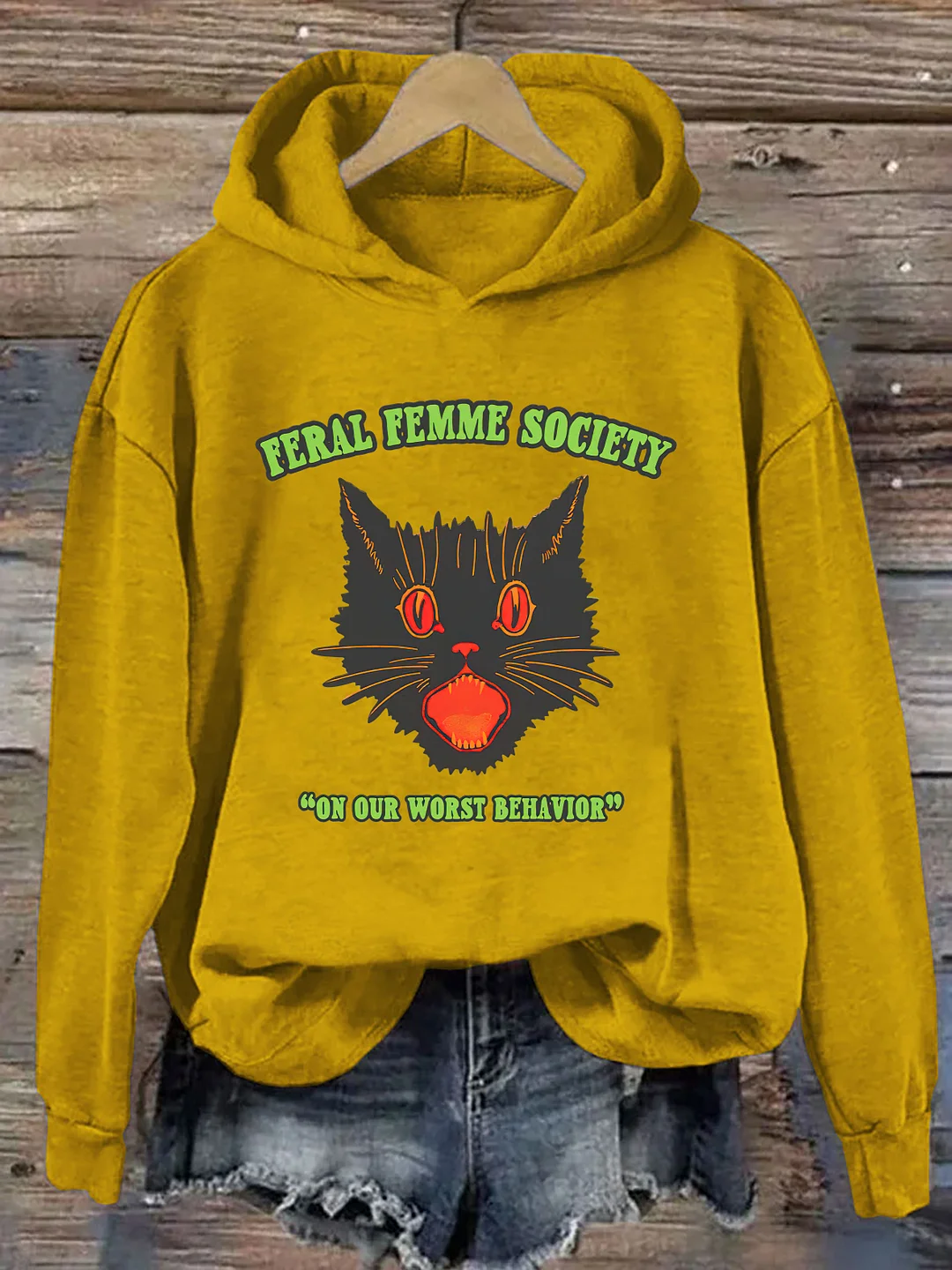 Feral Femme Society Cat Hoodie
