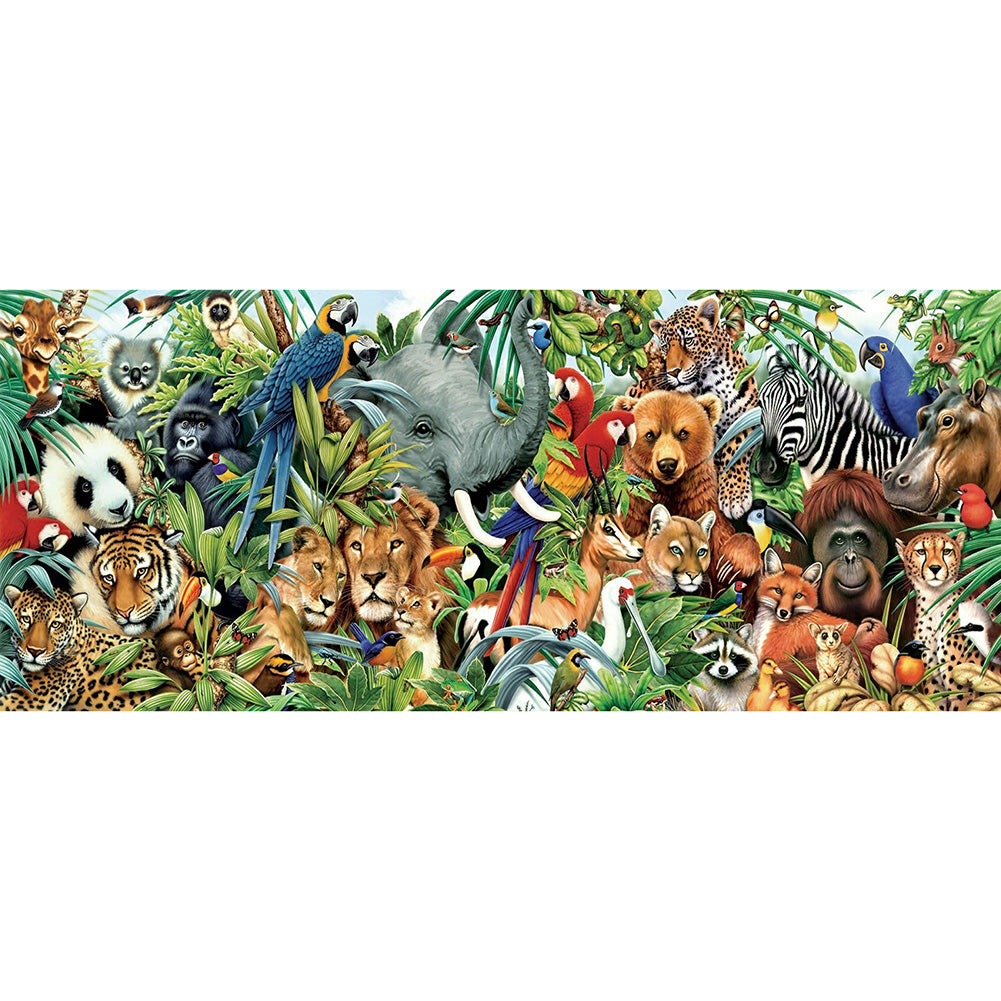Animal Collection  85*35cm(canvas) full round drill diamond painting gbfke