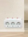 3 Horizontal Socket Power Adapter Power Converter Socket for Living Room Bedroom