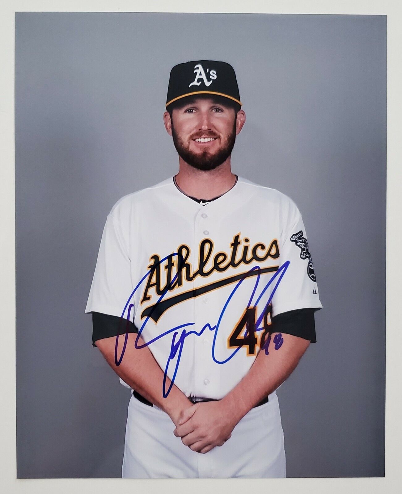 Ryan Cook Signed 8x10 Photo Poster painting MLB Oakland Athletics Pitcher Auto RAD